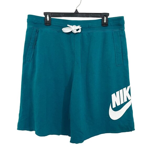 Nike Alumni French Terry Shorts Logo Spell Out Athleisure - Men's Size XL - Picture 1 of 8
